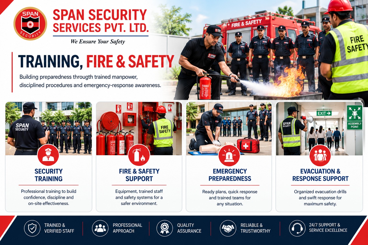 Trained People, Professional Conduct & Reliable Presence